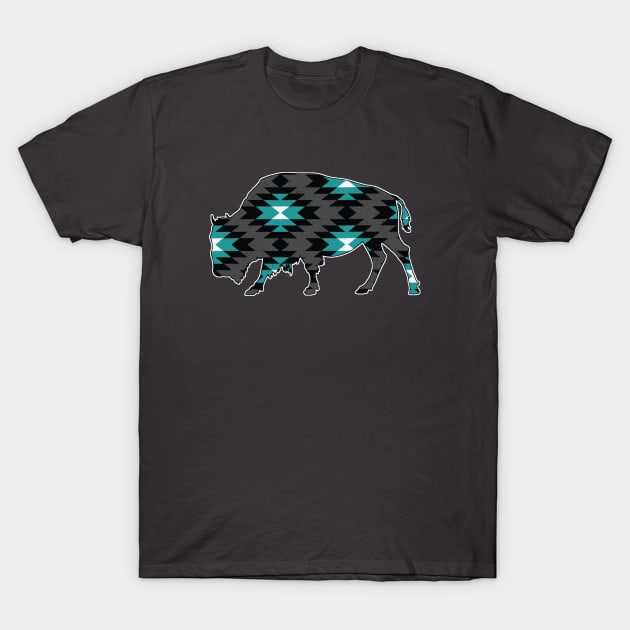 Bison Pattern - 3 (alt) T-Shirt by Brightfeather